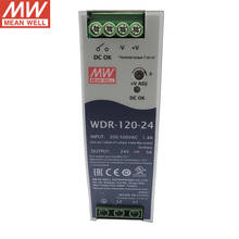 MEAN WELL WDR-120-24 120W 24V Ultra Wide Input Industrial DIN Rail Power Supply 180-550V AC to 24V DC 5A Power Unit PSU SMPS 2024 - buy cheap