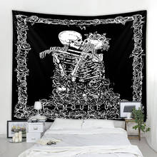 Mandala Skull Tapestry Tarot Card Wall Hanging Astrology Divination Witchcraft Room Decoration Sun Moon Wall Decoration Tapestry 2024 - buy cheap