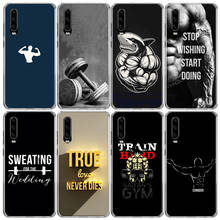 Ginásio de musculação fitness caso do telefone para huawei p50 p40 pro p30 lite p20 p10 companheiro 10 20 lite 30 40 pro capa coque escudo 2024 - compre barato