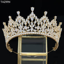 New Cubic Zirconia Wedding Tiaras and Crowns for Women Bridal Headpieces CZ Pageant Quinceanera Party Hair Accessories Jewelry 2024 - buy cheap