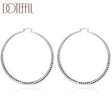 DOTEFFIL-pendientes de aro de grano de 71mm para mujer, de Plata de Ley 925, joyería para fiesta de compromiso, boda 2024 - compra barato