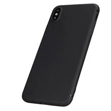 Funda de tpu negra mate para iphone 5 5s se 6 6s 7 8 plus x 10, funda para iphone XR XS 11 pro MAX 2024 - compra barato