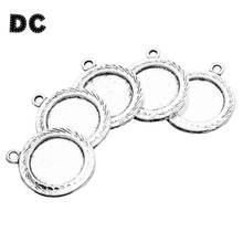 Base colgante de 12mm para collar, dijes de plata antigua, bandeja en blanco, cabujón de vidrio, camafeo, accesorios de bricolaje, componentes, 10 Uds. 2024 - compra barato