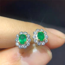 Fine Jewelry 925 sterling silver natural emerald female ring classic supports test 2024 - buy cheap