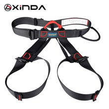 Xinda Professional Outdoor Sports Safety Belt Rock Mountain Climbing Harness Waist Support Half Body Harness Aerial Survival 2024 - buy cheap