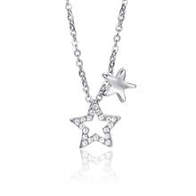 Nueva moda estrella de circonita de cinco puntas collares con colgante de diamante de cristal cadena femenina enviar novia regalos simples personalizados 2024 - compra barato