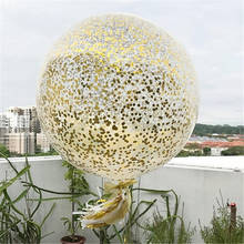 Kit diy transparente com confete de ouro, bola plana grande de 36 polegadas 10g, balões transparentes com mylar, decoração enagamento de casamento 2024 - compre barato