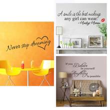 English Rumors Quotes Wall Stickers Bedroom Living Room Quarto Decorative Stickers Home Decor DIY Wall Stickers 2024 - buy cheap