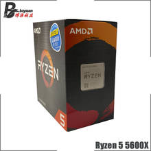 Процессор AMD Ryzen 5 5600X R5 5600X 3,7 ГГц шестиядерный двенадцатипоточный процессор 7NM 65 Вт L3 = 32M 100-000000065 разъем AM4 новый и с вентилятором 2024 - купить недорого