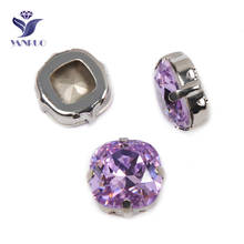 YANRUO-diamantes de imitación de cristal para decoración de vestidos, piedras para coser en cojín violeta de todos los tamaños, 4470 2024 - compra barato