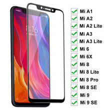 Vidro protetor 9H, para Xiaomi Mi A1 A2 A3 Lite 5X 6X, vidro temperado para Mi 6 8 9 SE Pro, película protetora de cobertura total 2024 - compre barato