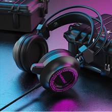 Gaming Headsets Gamer Headphones Surround Sound Stereo Wired Earphones USB Microphone Colourful Light PC Laptop Game Headset 2024 - buy cheap
