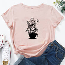 Cup Sound Graphic Tee Shirt Femme Pattern Cotton Leisure Fashion Womens T-Shirts Round Neck Woman Tshirts 2024 - buy cheap