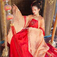 2022 traditional women hanfu costume fairy dress chinese folk dance clothing set retro tang dynasty princess cosplay stage dress 2024 - buy cheap