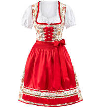 Vestido del equipo Oktoberfest para mujer, Bávaro alemán Dirndl, trajes de doncella, uniforme de cerveza 2024 - compra barato