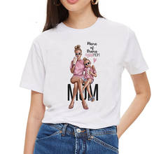 Super Mama T Shirt Mom and Children Daughter Print Tshirt Femme Mom Life Graphic Tees Women White Summer Top T-shirt 2024 - buy cheap