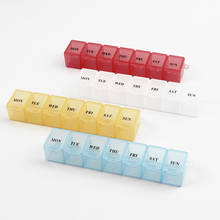 1PC 6Colors 7 Days Weekly Candy Tablet Pill Medicine Box Case Holder Storage Organizer Container Case Pill Vitamin Box Splitters 2024 - купить недорого