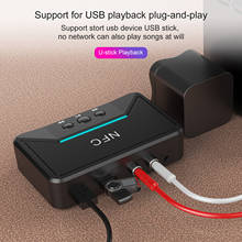 Receptor de Audio inalámbrico con Bluetooth, dispositivo adaptador estable, NFC, equipo de Audio y Video para el hogar, interfaz AUX 2024 - compra barato