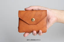 Simple ultrafino hombres y mujeres cartera corta japonesa coreana Casual cuero genuino Retro de cuero hebilla de cartera grande Cap 2024 - compra barato