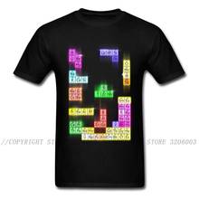 Camiseta clásica de período para hombre, camisa de juego de Tetris, geométrica, química, tabla periódica, Tops, ropa informal de estilo Hip Hop, color negro 2024 - compra barato