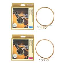 Cuerda de guitarra Alice AW432 6 unids/set cuerdas de guitarra acústica 011-052/012-053 aleación de cobre enrollada 2024 - compra barato