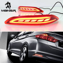 Car LED Rear bumper light Rear Fog Lamp Auto Brake Reflector For Honda City Grace 2015 2016 Rear Bumper Lights Assembly Backup 2024 - buy cheap