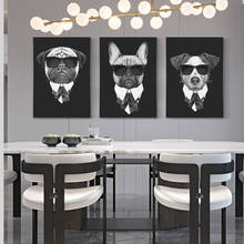 Nordic Dogs in a Suit Canvas Paintings On the Wall Art Posters And Prints Modern Funny Dogs Canvas Pictures For Living Room Wall 2024 - buy cheap