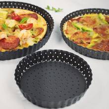 Non-Stick Pan With Holes Molds Pie Pizza Cake Round Mould Removable Loose Bottom Fluted Heavy Duty Pie Pan Bakeware 2024 - buy cheap