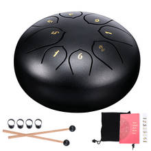 tambor Tambor de lengüeta de tambor acero de baterías musicales 6 pulgadas, tanque de tambor de mano de 8 Tune con baquetas, bolsa de transporte, accesorios de instrumentos de percusión 2024 - compra barato