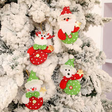 Nueva decoración navideña para puerta de árbol de Navidad, muñeco de nieve, alce, muñeco colgante, adornos, entrega aleatoria 2024 - compra barato