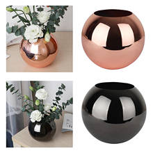 Круглый Сферический горшок, небольшая ваза для бутонов, декор для гостиной, небьющаяся ваза для цветов 2024 - купить недорого