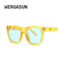 WERGASUN Fashion Oversized Women Sunglasses Brand Designer Plastic Female Big Frame Gradient Sun Glasses UV400 gafas de sol 2024 - buy cheap