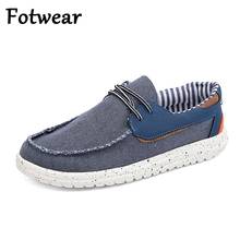 Fotwear Men Sneakers Canvas Lace Up Casual Shoes Big Size Male Flats Lightweight Driving Zapatos Outdoor Non Slip Boat Shoes 2024 - buy cheap