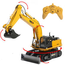 Excavadora de aleación a Control remoto para niños, vehículo grande de juguete con simulación de Tractor, escala 1:16, 2,4 GHz, 11 canales 2024 - compra barato