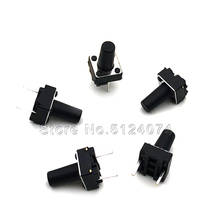 100pcs/lot 6*6*10MM 2pin touch switch short pin micro switch center 2pin 6x6x10 Push button switch brand new 2024 - buy cheap