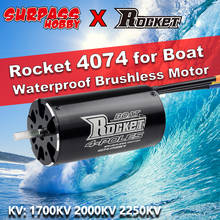 SURPASS HOBBY Rocket 4074 Waterproof Brushless Motor 2250KV 2000KV 1700KV 4 Poles For Traxxas Blast Feilun 1000mm RC Boat Car 2024 - buy cheap