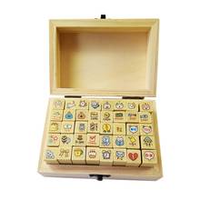 40 Pcs/set DIY Cute Cartoon Cats Wood Stamps For Kids Decor Diary Scrapbooking Gift Clear Rubber Stamps For Scrapbooking 2024 - buy cheap