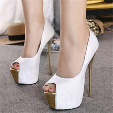 Sandalias Women's Sandals Ladies Pumps Fashion Silk Slip On 16CM Thin High Heels Peep Toe waterproof Dress Party women shoes 2024 - buy cheap