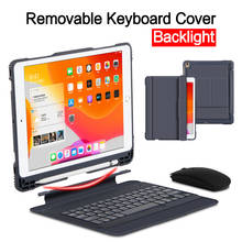 Чехол с беспроводной клавиатурой для iPad 5-го 6-го поколения, чехол с клавиатурой для iPad 9,7, Чехол Air 2 Pro 9,7, чехол с держателем для карандаша 2024 - купить недорого