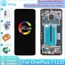 Pantalla LCD AMOLED para OnePlus 7, montaje de digitalizador con pantalla táctil de 6,41 pulgadas, con marco de repuesto, para One plus 1 + 7 2024 - compra barato