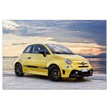 Pintura en lienzo de Fiat Abarth 595, carteles e impresiones de coche de competición, arte de pared, imagen decorativa, decoración moderna del hogar 2024 - compra barato