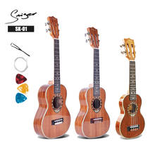 Ukulele mini elétrico, guitarra tenor acústica de 4 cordas com instalação 2024 - compre barato