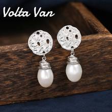 Volta Van Freshwater Pearls Drop Earrings 925 Sterling Silver Pendientes Elegant 2022 New Jewelry Classic Vintage Earrings 2024 - buy cheap