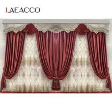 Laeacco Pink Red Window Curtain Baby Party Decor Stage Photographic Backdrop Photography Background Photocall For Photo Studio 2024 - buy cheap