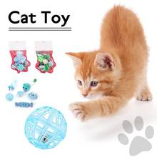 Conjunto de juguetes interactivos divertidos para gato, bolso con garra de la serie de Navidad, ratón, bola de caramelo, pluma de peluche, juego de 6 uds. 2024 - compra barato
