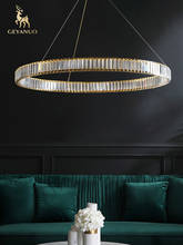 Lámpara de araña de anillo de cristal, sala de estar de lujo para luz nórdica, comedor y dormitorio 2024 - compra barato