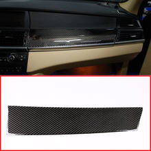 LHD RHD Real Carbon Fiber Car Passenger Dashboard Panel Cover Sticker For BMW X5 E70 X6 E71 2008-2013 Left Right Hand Drive 2024 - buy cheap