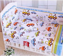 6PCS Car Baby Crib Bedding Sets Baby Cot Bedclothes kit berço Baby Room Decoration (4bumpers+sheet+pillow cover) 2024 - buy cheap