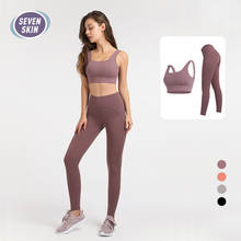 SEVEN SKIN Seamless Yoga Set Women Fitness Sportswear Gym Workout Sleeveless Crop Top High Waist Leggings+Sport Bra Sports Suits 2024 - buy cheap