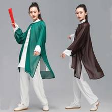 Одежда Tai Chi, Женский шифоновый кардиган, однотонная одежда Wushu Martail Arts, костюм китайского воина, костюм кунг-фу, TA2021 2024 - купить недорого